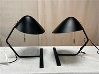2pc Globe Electric Belgrove Arc Desk Lamps