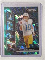 2023 PANINI PRIZM JUSTIN HERBERT HYPE GREEN ICE