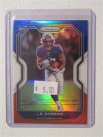 2020 PANINI PRIZM J.K. DOBBINS RC RED-WHITE-BLUE