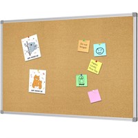 Lockways Cork Board Bulletin Board, Double Sided