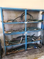 LOT OF VARIOUS HYDRAULIC HOSES, W/ (2) METAL