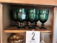 Green Fostoria Glassware