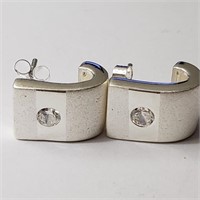 $140 Silver CZ Earrings