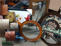 Lot - maple ships Wheel mirror, Goofy print, wall