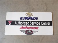 Evinrude Authorized Service Tin SIgn 36x18