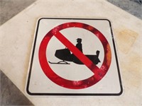 No Snowmobile Sign 18x18