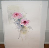 Janet Rogers AWS Signed Orig Watercolor Fine Art