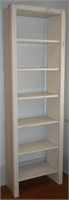 Handcrafted Whitewashed 6 Shelf Display Unit