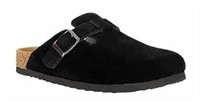 Aquatherm Women's 10 Suede Clog, Black 10