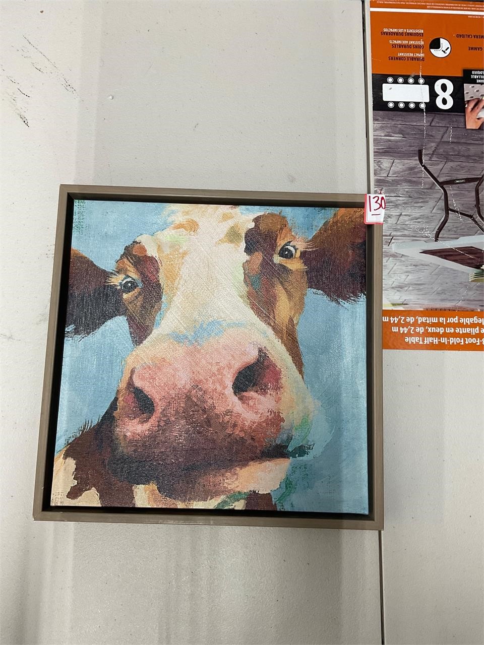 13.25''x13.25'' COW ART