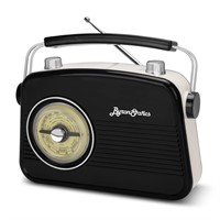 ByronStatics Portable Radio AM FM, Vintage Retro