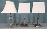 (3) Modern Table Lamps