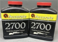 2 - 1 lbs Cans Accurate 2700 Reloading Powder