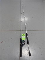 Pair of fishing rods, one has a Cabela's reel