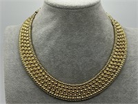 1970's Cleopatra Gold Tone Runway Necklace