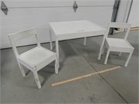 Small child's table and chair set