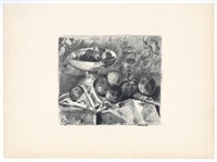 Maurice Denis original lithograph "Nature morte" 1