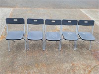 (5) Plastic Folding Portable Chairs