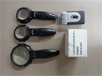 Three Magnifiers, Travel Shaver & LED Visor Lights