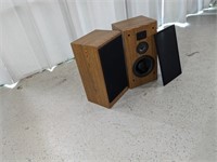 (2)Vintage Wooden Style Sansui Speaker Set