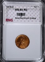 1916-D LINCOLN CENT RNG CH BU RD
