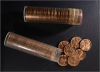 2-BU ROLLS OF 1944-S LINCOLN CENTS