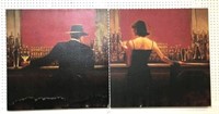 Pair of Bar Prints on Stretched Canvas