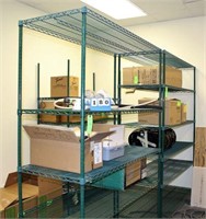 (4) Wire Rack Shelves, Green Epoxy