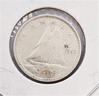 1948 Canada Silver 10-Cent Coin