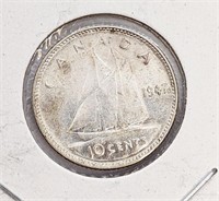 1947 ML Canada Silver 10-Cent Coin