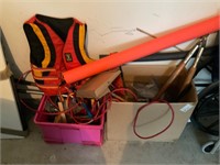 YARD TOOLS AND LIFE VEST