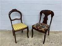 (2) Various Upholstered Side Chairs