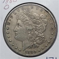 1880 O MORGAN SILVER DOLLAR