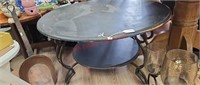 Vtg Round Center Table/ Tall Coffee Table (center)