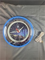Lionel Blue Neon Wall Clock