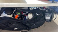 2 BAGS OF FENCING HELMETS & PROTECTIVE GEAR