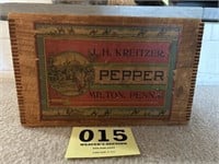 RARE EARLY J. H. Kreitzer Milton, Pa Pepper