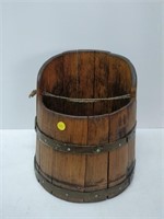 Antique wood bucket
