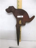 Cast Iron "No Pooping" Dog Lawn Stake