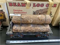 Jim Beam train log car decanter w/ box.