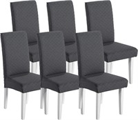 ATsense Chair Covers 6-Pack  Dark Grey  High Stret