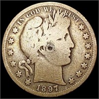 1897-S Barber Half Dollar NICELY CIRCULATED