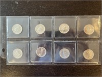 Set of 8 Canada 1967 quarters