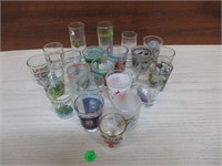 23 Different Shot Glasses - Most from Travels