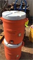 10 gallon orange water cooler