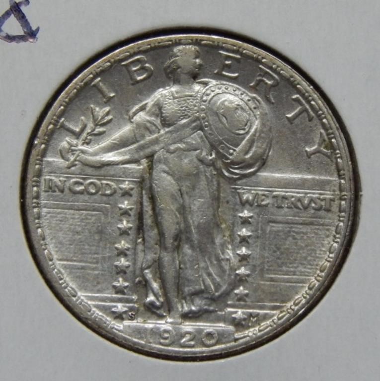 1920 S Standing Liberty Silver Quarter