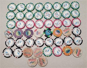 50 Foreign & Wet Casino Chips
