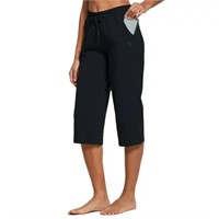 $32 BALEAF Womens Pants Yoga Capris Black L