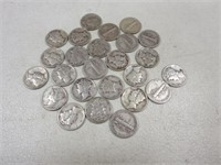 (25) Mercury Dimes B