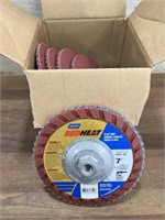 box of 7" red heat flap disks